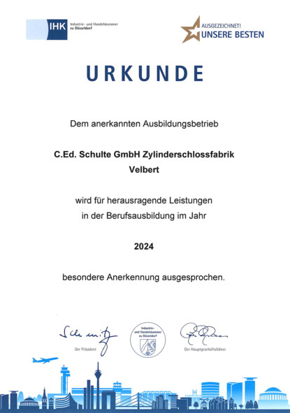 IHK Auszeichnung Die Besten Berufsausbildung 2024